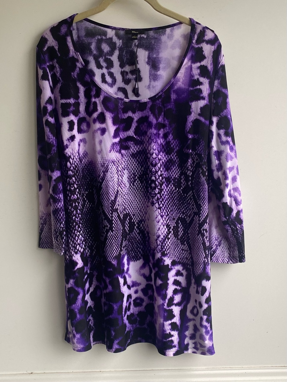 Milano Purple Animal-Print Tunic Top